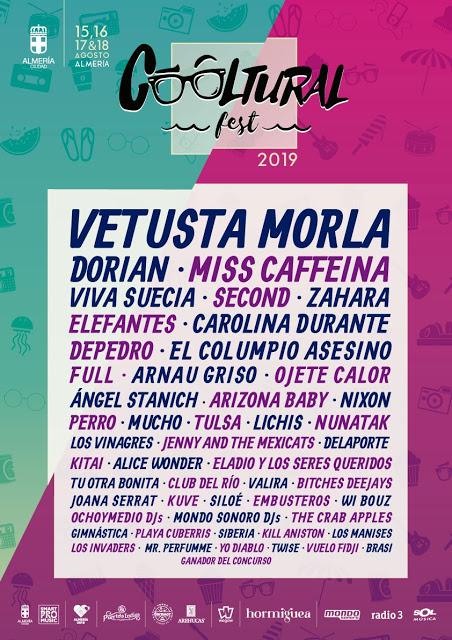 Dorian, Ángel Stanich, Alice Wonder, Los Vinagres y Delaporte cierran el Cooltural Fest 2019 Dorian, Ángel Stanich, Alice Wonder, Los Vinagres y Delaporte cierran el Cooltural Fest 2019