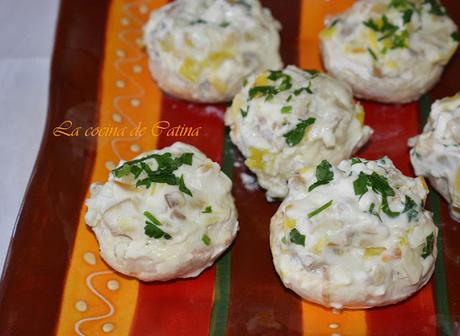 Champiñones con queso