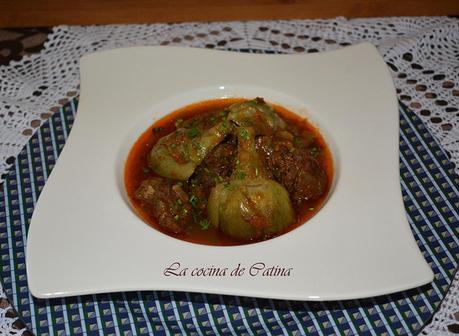 Morcillo guisado con alcachofas Morcillo guisado con alcachofas