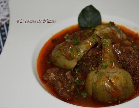 Morcillo guisado con alcachofas Morcillo guisado con alcachofas