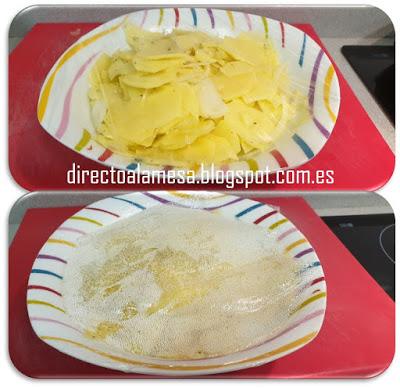 Tortilla de patata al microondas