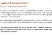 "Sabbath" Smith baneado GenCon ENnies