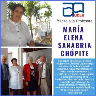Felicitaciones a nuestra botánica Maria Elena Sanabria, orgullo de Venezuela!