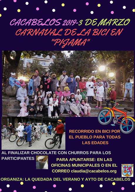Carnaval 2019 en Cacabelos, el ‘carnaval de la bici en pijama’, actividad destacada