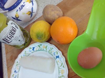 GAZPACHUELO DE BACALAO, PAPAS Y NARANJA