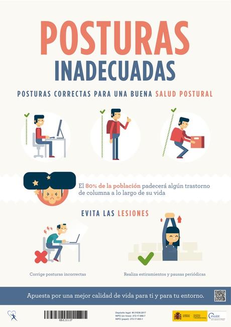 Salud y bienestar laboral: Posturas de trabajo inadecuadas