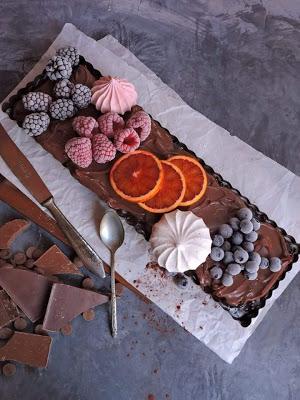 Locura de chocolate (o, cuantas formas de presentación para un pastel de chocolate y galletas sin horno)