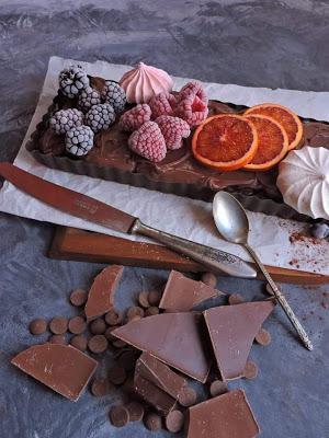 Locura de chocolate (o, cuantas formas de presentación para un pastel de chocolate y galletas sin horno)