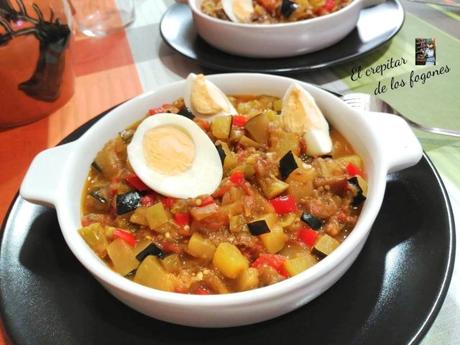 BERENJENAS RELLENAS DE PISTO Y ATÚN