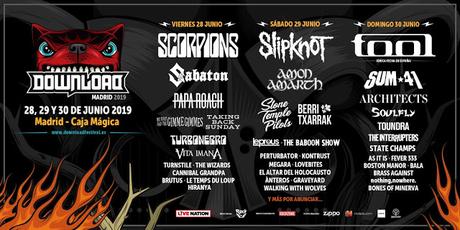 Bandas españolas para el Download Festival Madrid 2019: Toundra, Vita Imana, Bala, El Altar del Holocausto...