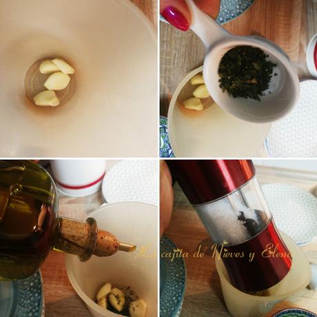 Calamares en wok  con pisto