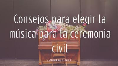 Consejos para elegir la música para la ceremonia civil