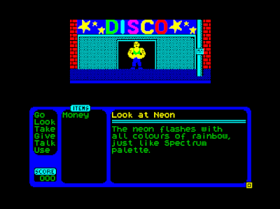 Larry pasea palmito también en ZX Spectrum Larry pasea palmito también en ZX Spectrum