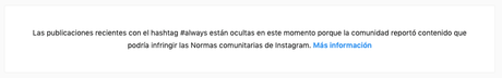 Limitaciones de Instagram hashtags prohibidos