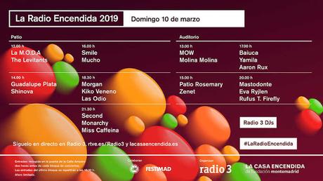 La Radio Encendida 2019: La M.O.D.A., Miss Caffeina, Second, Morgan, Kiko Veneno, Rufus T. Firefly, Monarchy, Shinova, Zenet, Mucho... La Radio Encendida 2019: La M.O.D.A., Miss Caffeina, Second, Morgan, Kiko Veneno, Rufus T. Firefly, Monarchy, Shinova, Zenet, Mucho...