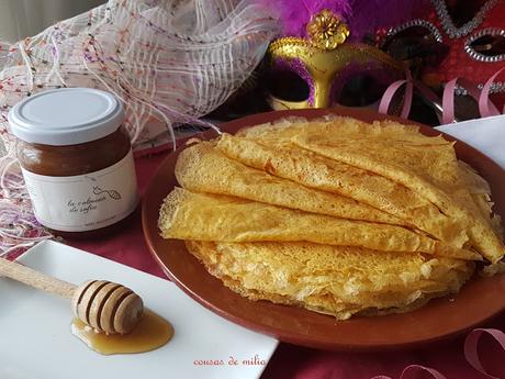 Filloas de harina de maíz, trigo y centeno gallego