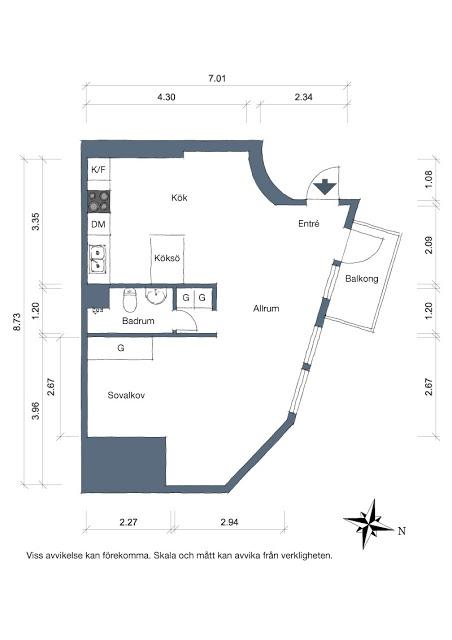 50 m2 con planta en forma de C