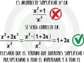 Errores clásicos álgebra: Simplificar términos fracción