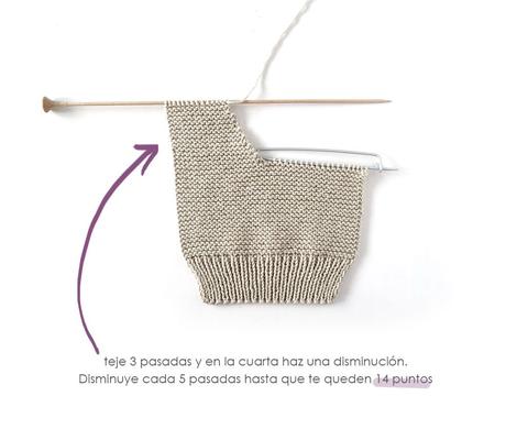 Cómo hacer una Polaina d punto para bebé - Patrón y Tutorial -