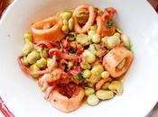 Guiso rápido chipirones habas