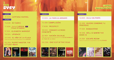 16 Muestra Syfy, Programación definitiva