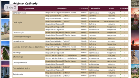 Draft de plazas del imss 2019 para médicos especialistas