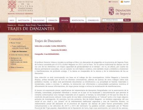 Museo Virtual IGH: trajes de danzantes de Segovia