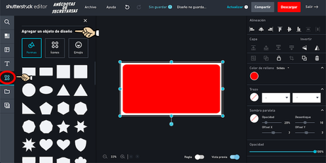 Cómo crear tarjetas de felicitación de Navidad personalizadas shutterstock editor agregar forma fondo imagen
