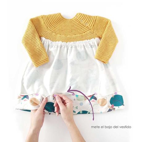 Cómo hacer un vestido de crochet y tela DIY- Tutorial y Patrón