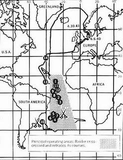 El buque corsario Thor finaliza con éxito su primer crucero de guerra - 30/04/1941.