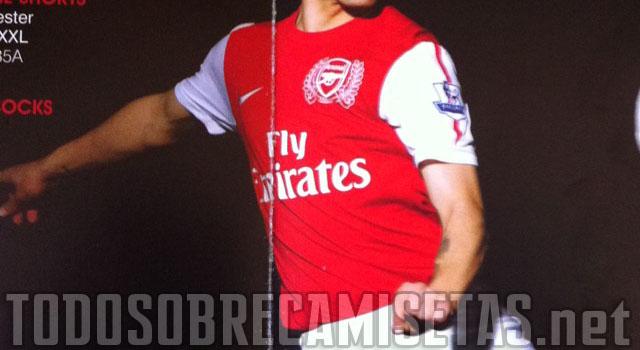 Nueva camiseta de local del Arsenal; temporada 2011-2012