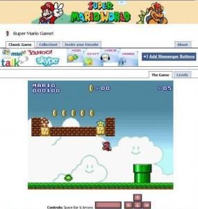 Super Mario bros online en Facebook