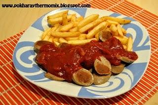 Tarta de frutas y Currywurst originales