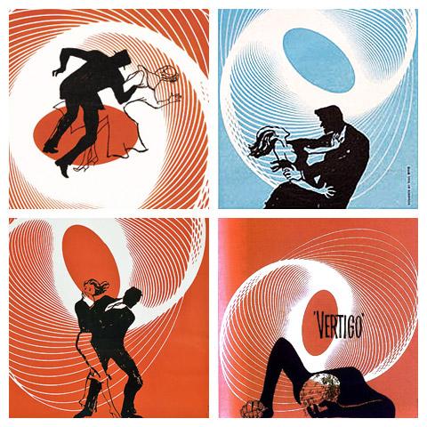 Saul Bass Vertigo silhouettes