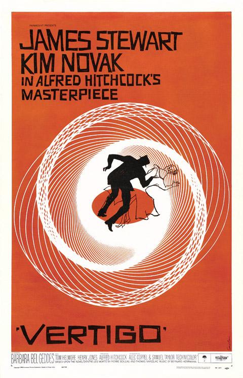 Saul Bass one sheet Vertigo movie poster