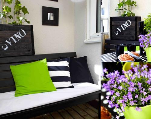 Inspírate: Un balcón blanco y negro con detalles verdes