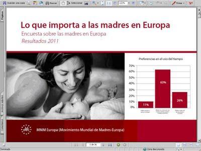 Sólo un 11% de las madres europeas prefiere trabajar a tiempo completo