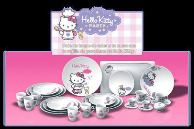 Set de vajilla de Hello Kitty