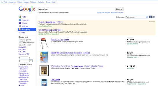 Google lanza ‘Google Shopping’ en versión beta en España