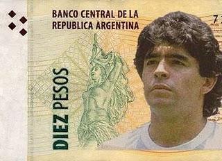 Diego Maradona en billete de 10 pesos?