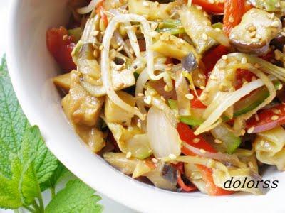 Verduras salteadas en wok