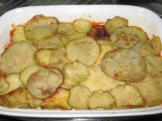 Pastel de arroz con berenjena