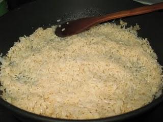 Pastel de arroz con berenjena