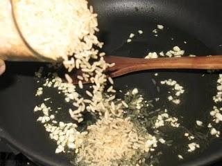 Pastel de arroz con berenjena