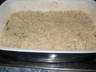 Pastel de arroz con berenjena