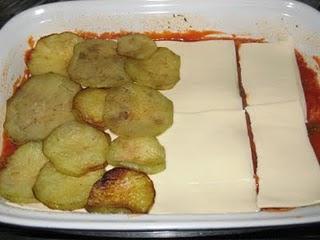 Pastel de arroz con berenjena