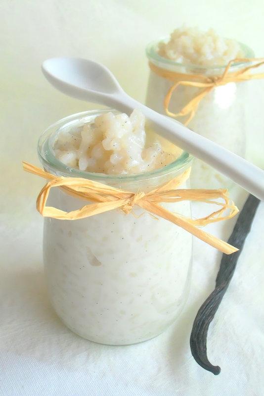 Arroz con leche de coco y vainilla