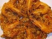Arroz gambitas salchichas