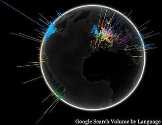 Google muestra un mapa de las búsquedas realizadas en todo el globo