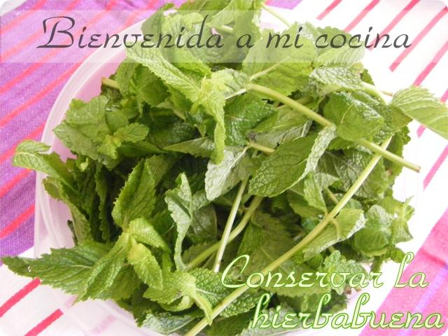 Conservar la hierbabuena (aplicable para perejil, cilantro, etc)